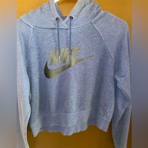 Women’s Blue Nike Cropped Sweatshirt
